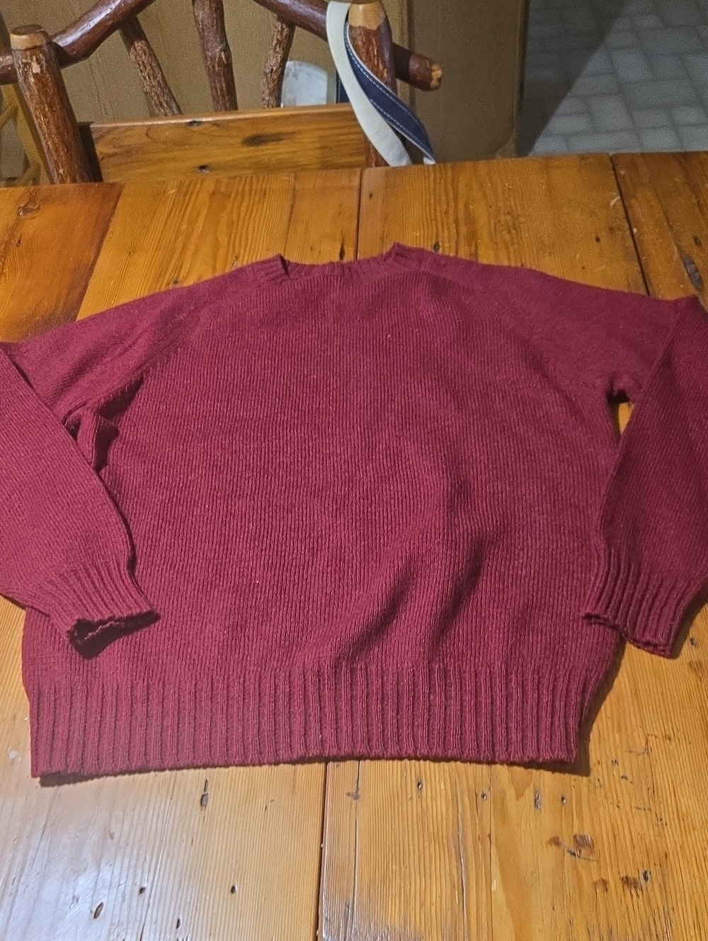 Vintage Sz L Crewneck Sweater - Burgundy